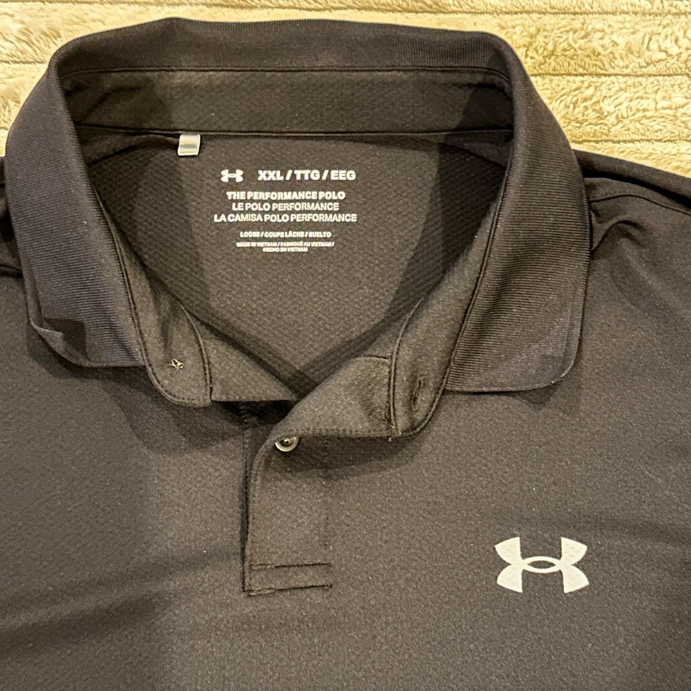 Under Armour Men's Black XXL Performance Polo Shirt - Picture 3 of 3